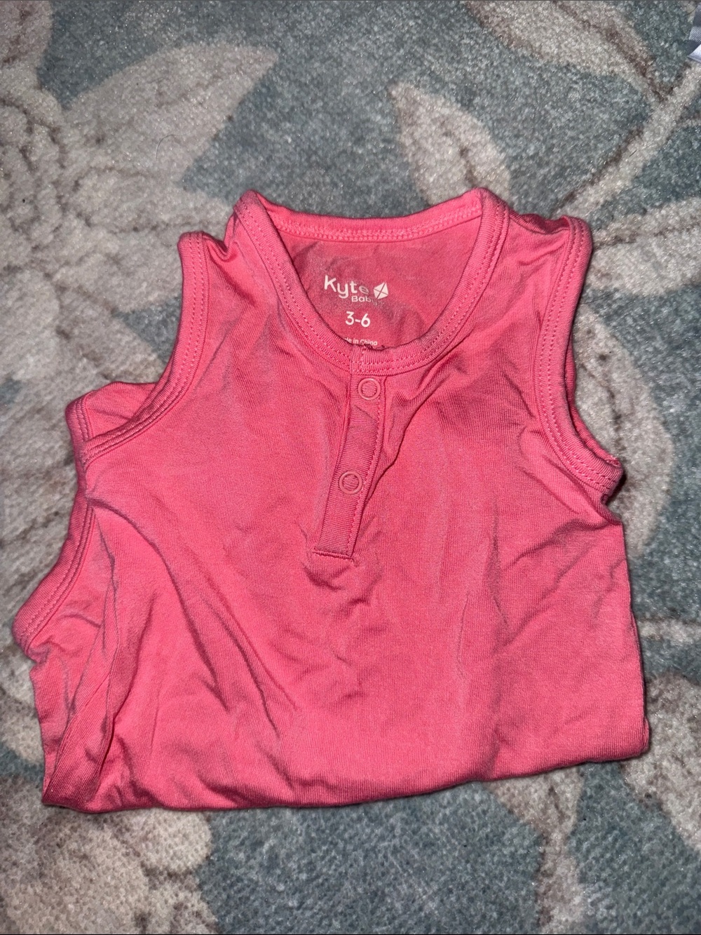 Kyte Baby Coral Pink Sleeveless Kids Tank Top